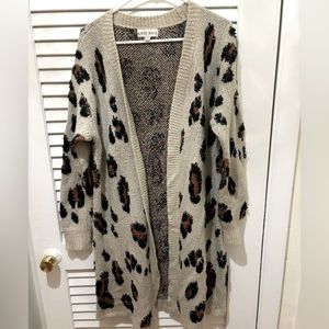 Knox Rose Long Leopard Cardigan